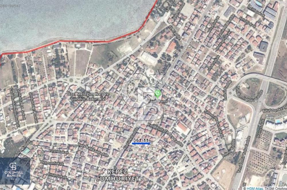 ÇANAKKALE KEPEZ MERKEZDE İMARLI SATILIK ARSA VE KARGİR EV