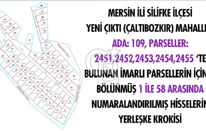 MERSİN / SİLİFKE / ÇALTIBOZKIR MAHALLESİNDE İMARLI ARSA