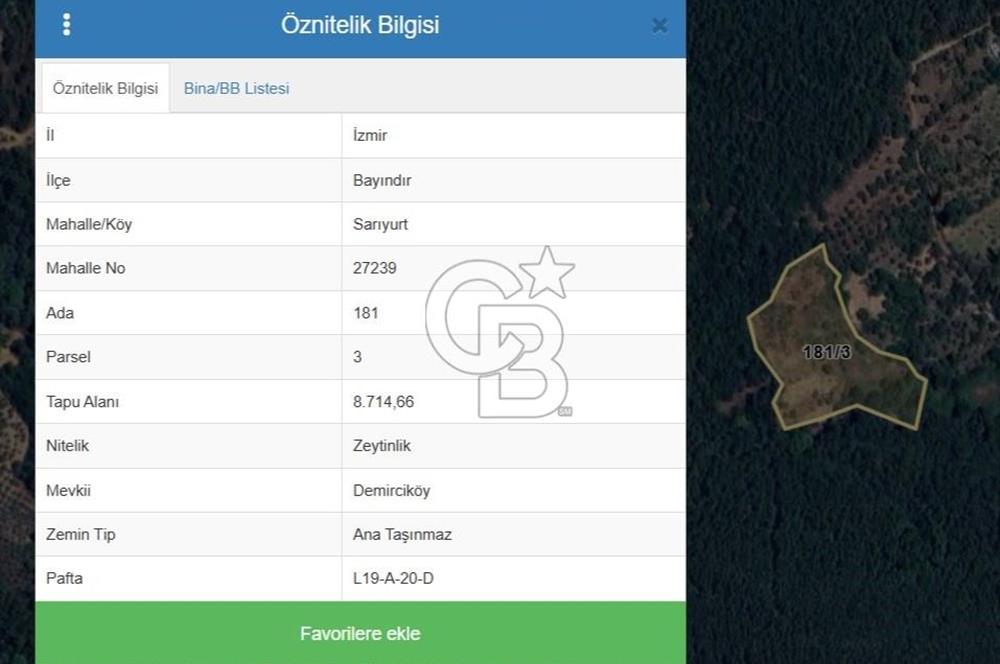 BAYINDIR SARIYURT’TA DOĞAYLA İÇ İÇE SATILIK ARAZİ