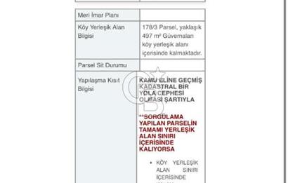 Biga Güvemalan Satılık Arsa 