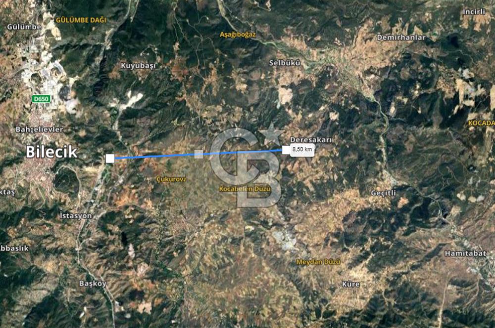 CB'DAN BİLECİK MERKEZ,DERESAKARI, 2.246,84 M2 , MÜSTAKİL ARAZİ
