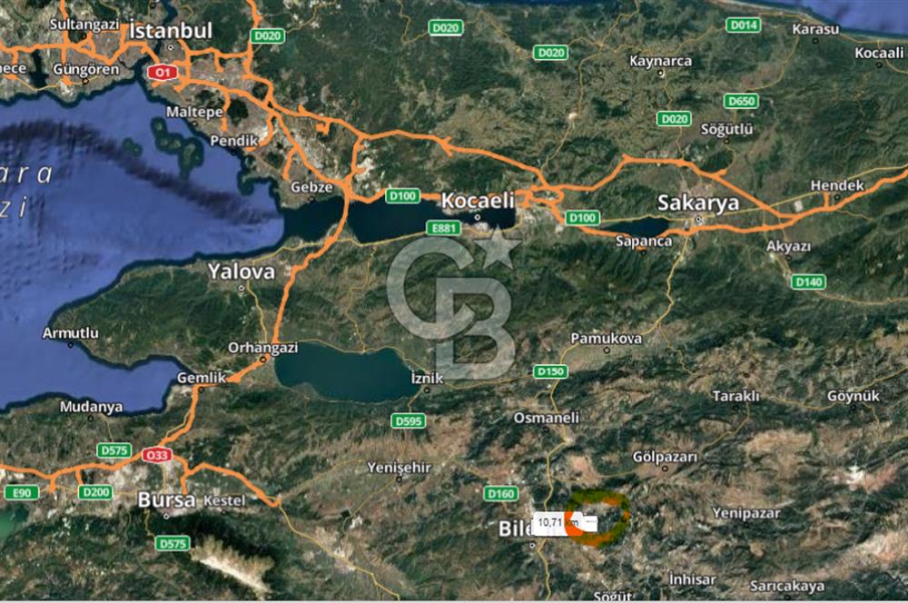 CB'DAN BİLECİK MERKEZ DERESAKARI, 142M2 MÜSTAKİL, KÖYİÇİ SATILIK ARAZİ