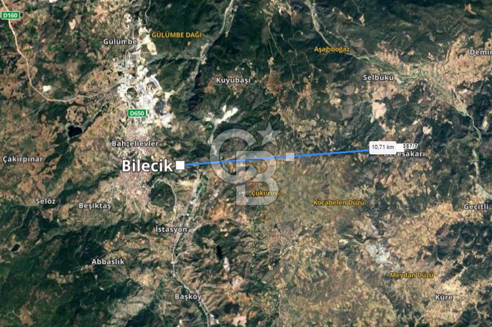 CB'DAN BİLECİK MERKEZ DERESAKARI, 142M2 MÜSTAKİL, KÖYİÇİ SATILIK ARAZİ