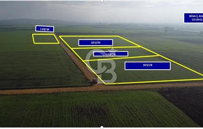 ÇANAKKALE BİGA GÖKTEPE'DE ANA YOLA YAKIN SATILIK TARLA