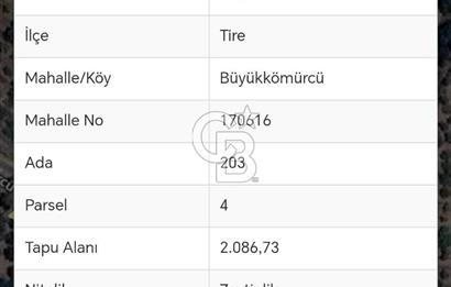 İZMİR TİRE'DE 2000 M2 SATILK ARSA