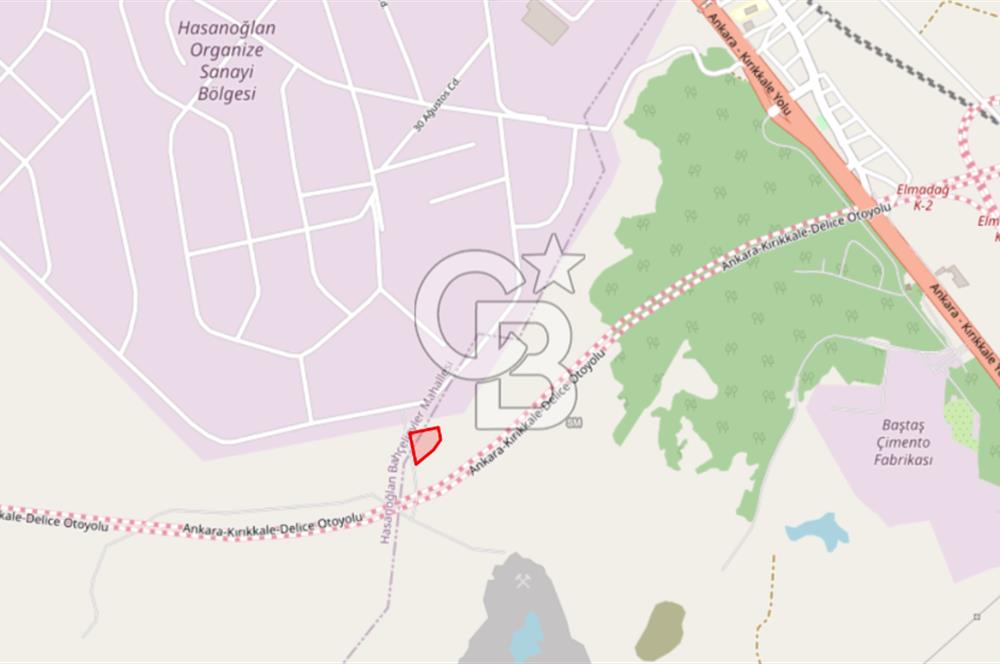 HASANOĞLAN SANAYİ BÖLGESİNDE 1 EMSAL SANAYİ İMARLI SATILIK ARSA