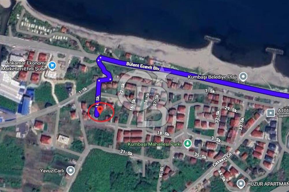 Kumbaşı'nda Denize Yalnızca 400 Metre Mesafede Satılık İmarlı Arsa