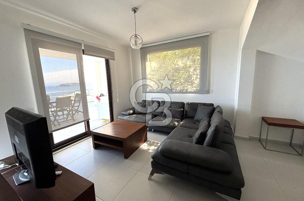 Bodrum Satılık Gündoğan'da Özel Plajlı, Deniz Manzaralı Villa