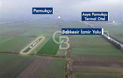 Balıkesir Pamukçu’da yola yakın 5.470 metre² yatırıma uygun tarla