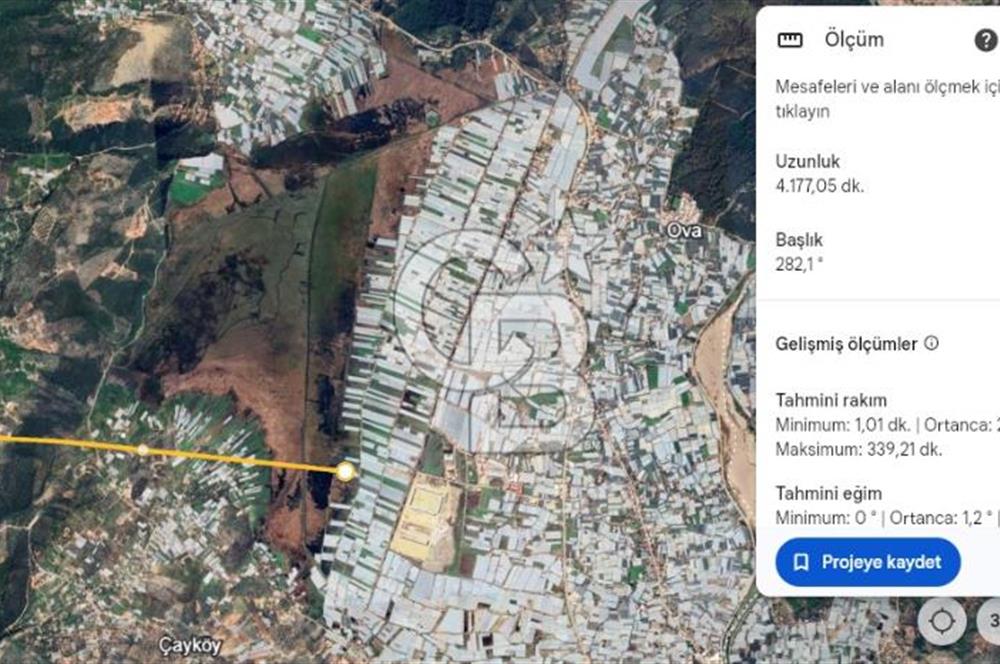 Antalya kaş üzümlü’de 693 m2 Bağ ve Sebze Bahçe