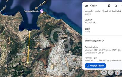 Antalya kaş üzümlü’de 693 m2 Bağ ve Sebze Bahçe