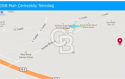 TEKİRDAĞ ÇERKEZKÖY VELİKÖYDE OSB YAKINI 3 PARSEL SATILIK ARAZİ