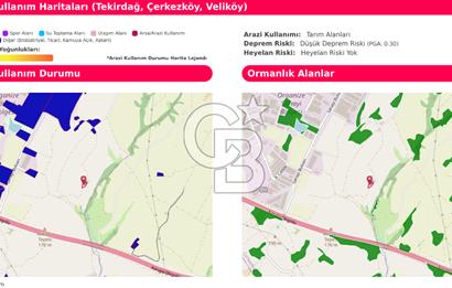 TEKİRDAĞ ÇERKEZKÖY VELİKÖYDE OSB YAKINI 3 PARSEL SATILIK ARAZİ