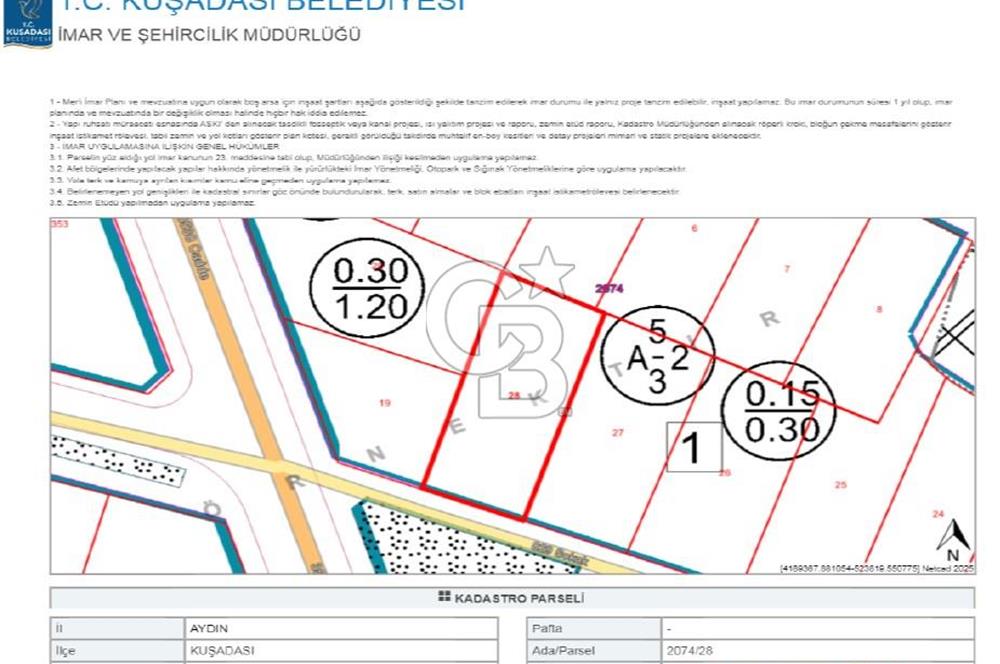 AYDIN KUŞADASI TÜRKMEN  MAH.SATILIK VİLLA ARSASI