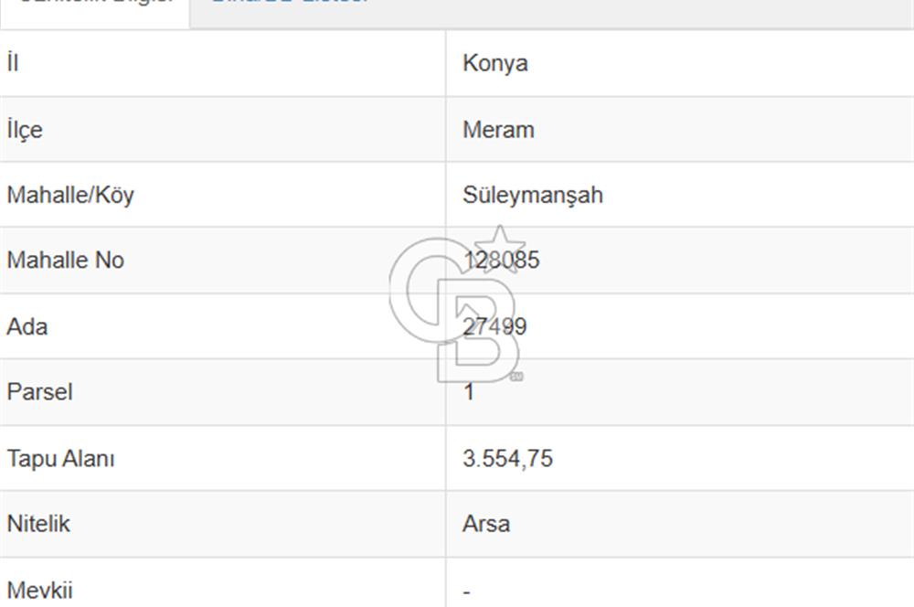 CB'DEN %100 KAZANÇ POTANSİYELLİ YATIRIM FIRSATLI SATILIK ARSA