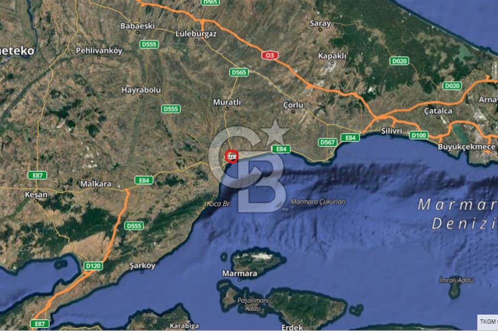 TEKİRDAĞ SÜLEYMANPAŞA GÜNDOĞDU DENİZ MANZARALI 57M2 SATILIK ARSA