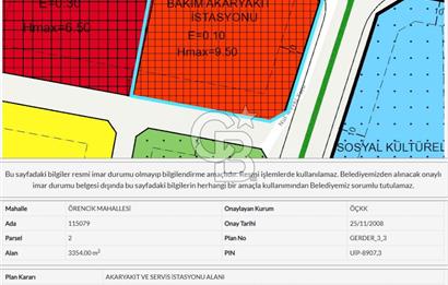 ANKARA'DA AKARYAKIT İSTASYONU VE TİCARİ  İMARLI SATILIK ARSA