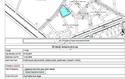 AKYURT BALIKHİSARDA SANAYİ 1. ETAPTA SATILIK İMARLI ARSA