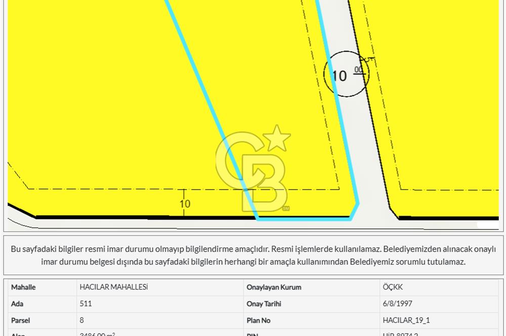 GÖLBAŞI HACILAR 3486M2 İKİ VİLLALIK ARSA