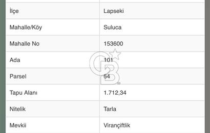 1915 Çanakkale Köprüsü Manzaralı Tarla Acil Satılık Fırsat!!