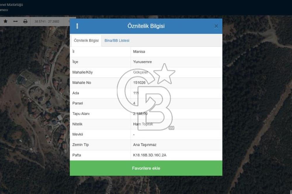 Manisa Gökçeler'de Köyiçi İmarlı İfraz Edilebilir Emsalsiz Arsa