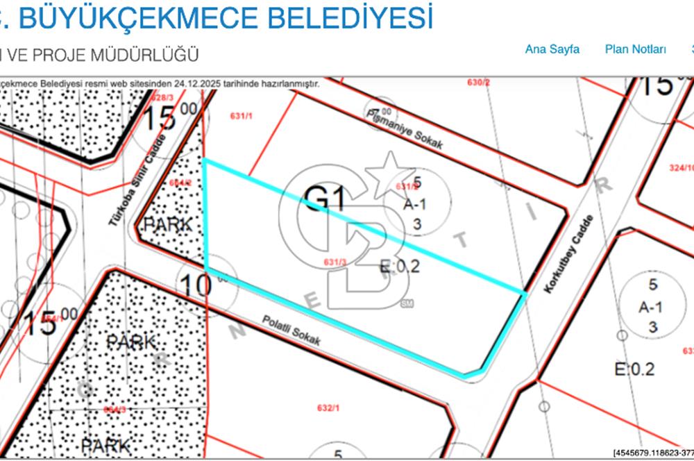 İstanbul, Büyükçekmece, Tepecik, Hürriyet Mah. Konut İmarlı Satılık Arsa, net temiz parsel,  E (KAKS): 0,20 
