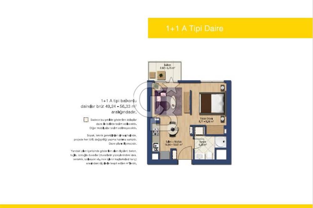 Mavişehir Soyak Optimus Sitesi Eşyalı Kiralık 1+1 55 M² Daire
