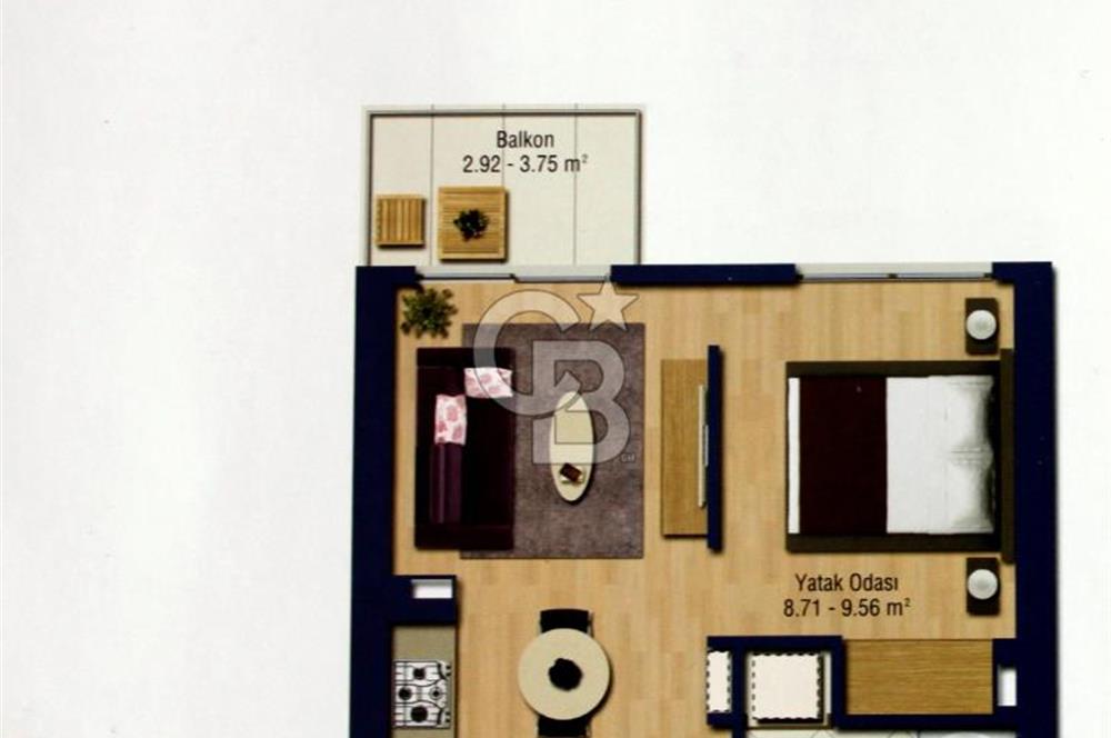 Mavişehir Soyak Optimus Sitesi Eşyalı Kiralık 1+1 55 M² Daire