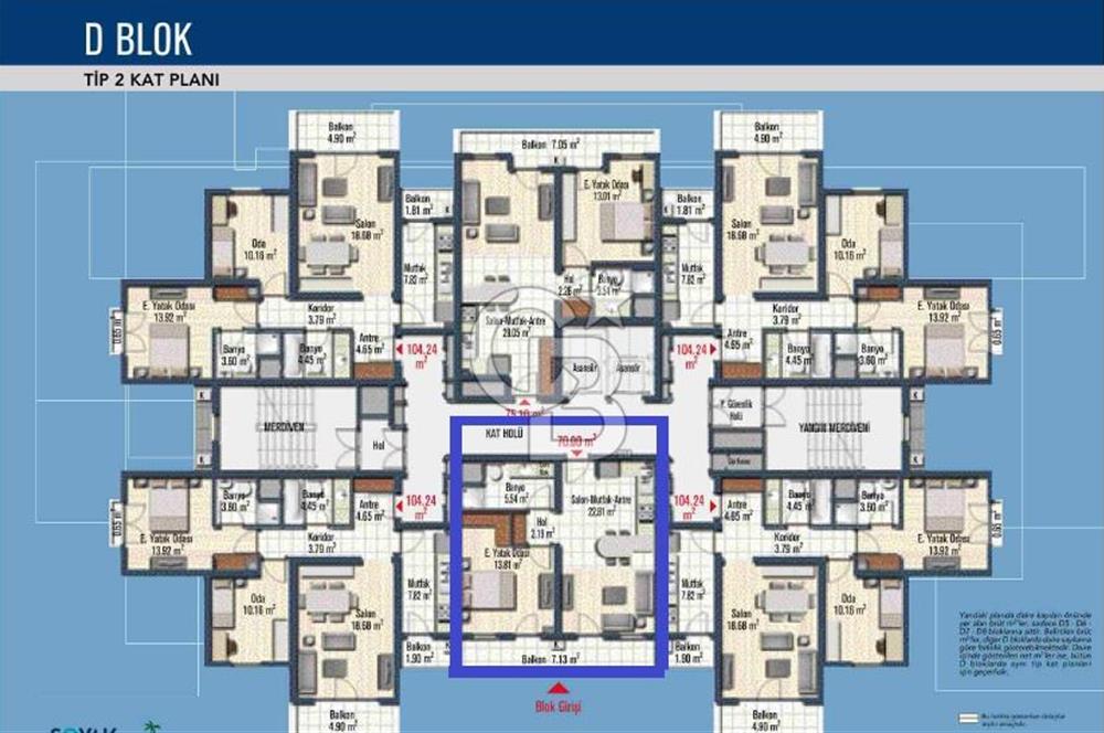 Mavişehir Soyak B Havuz & Peyzaj Eşyalı Satılık 1+1 68 m² Daire