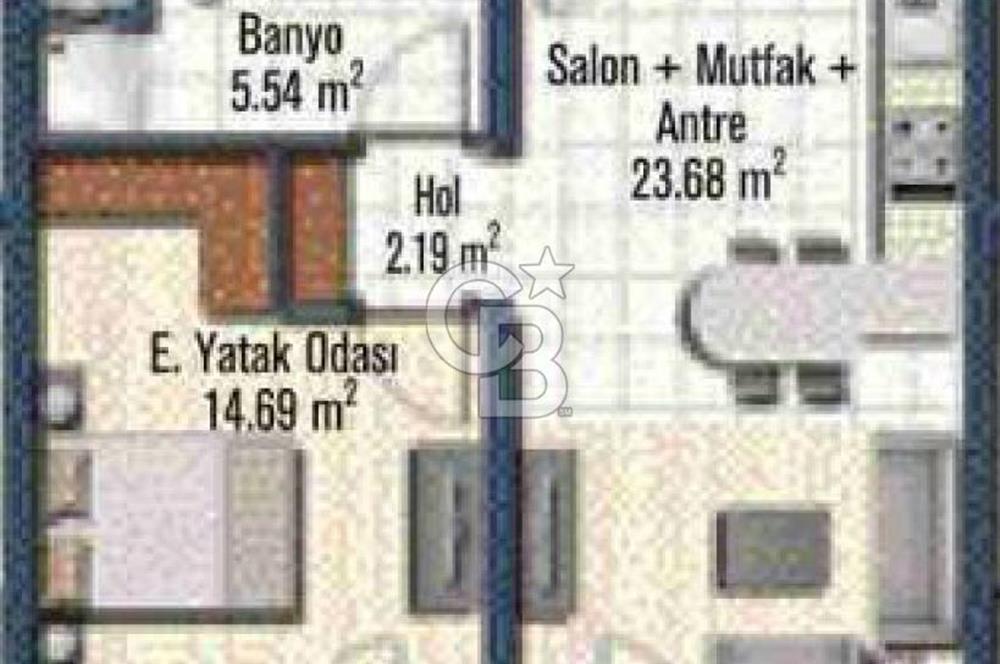 Mavişehir Soyak B Havuz & Peyzaj Eşyalı Satılık 1+1 68 m² Daire