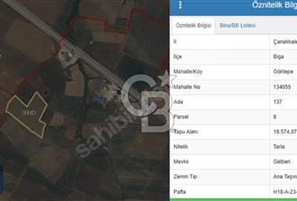 ÇANAKKALE BİGA GÖKTEPE BURSA YOLUNA YAKIN SATILIK 16574 M2 TARLA - 9 - 323918