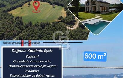 ÇANAKKALE YUKARI OKÇULAR, 3+1 DAİRE GETİRİLİ İMARLI 600 M² ARSA