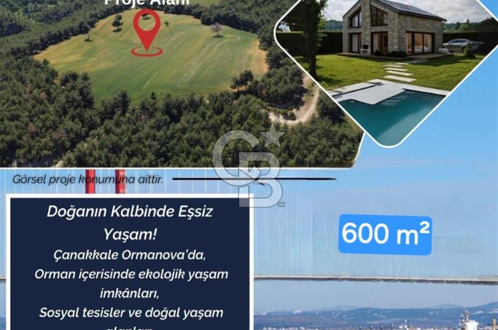 ÇANAKKALE YUKARI OKÇULAR, 3+1 DAİRE GETİRİLİ İMARLI 600 M² ARSA