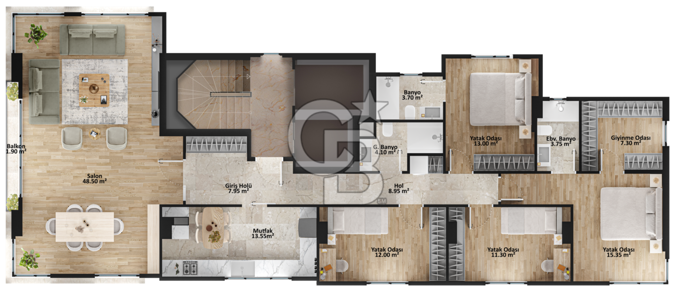 CADDEBOSTAN OGÜN SOKAK SAHİL PARSELİNDE 4+1 SON 2 DAİRE