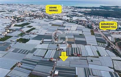 CB ARDEN'DEN DEMRE KARABUCAK SATILIK 2700 M2 SERA VE ORTAK EVİ