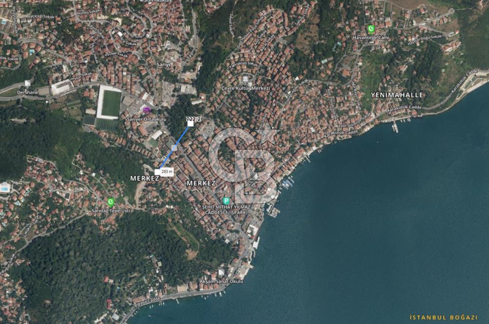 SARIYER MERKEZ, 132M2 MÜSTAKİL, DENİZE 5DK YÜRÜME, CADDEYE CEPHE SATILIK ARSA