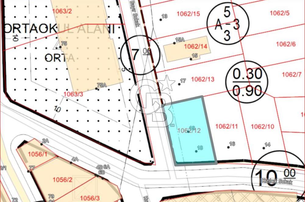 Hayrabolu Merkezde 333m2 3 kat imarlı Satılık Arsa