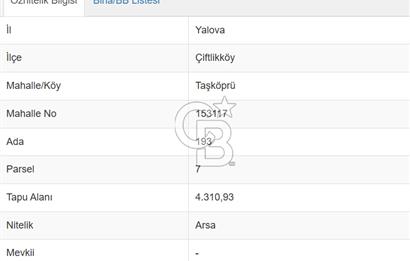 YALOVA TAŞKÖPRÜDE YATRIMLIK SANAYİ İMARLI SATILIK 356M2 HİSSE!
