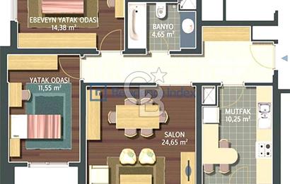 FİNANSKENT KONUTLARI GENİŞ FERAH BENZERSİZ KİRALIK 122m2 2+1 DAİRE FIRSATI