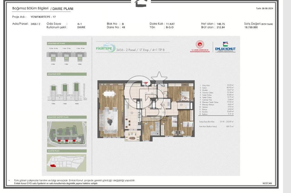 CB MARS'TAN YENİ FİKİRTEPE 17. ETAP'TA SATILIK GENİŞ 4+1 DAİRE