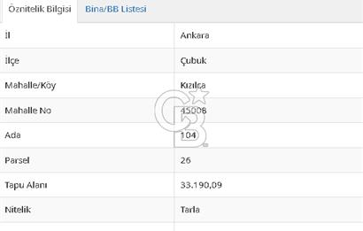 CB VİZYON BÜŞRA ERGÜL DEN ÇUBUK KIZILCA DA SATILIK TARLA