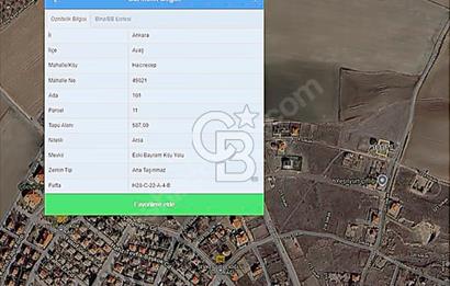 Ayaş Hacı Recepte Villa Hayaliniz İçin 587 m² Satılık Parsel
