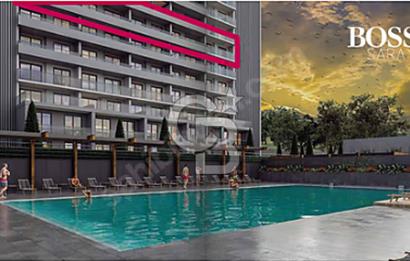 BOSS SARAY Satılık 1+1 Ofis 47 m² Ön Cephe Havuz Manzaralı
