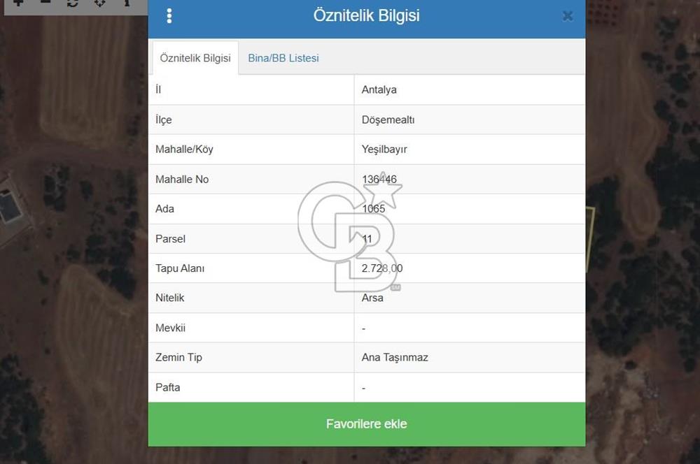 YEŞİLBAYIR’DA HARİKA LOKASYONDA 2.700 M2 KAT KARŞILIĞI ARSA