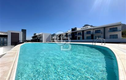 Girne Karaoğlanoğlu Full Eşyalı ve Havuzlu Sitede Deniz Manzaralı 2+1 Kiralık Daireler