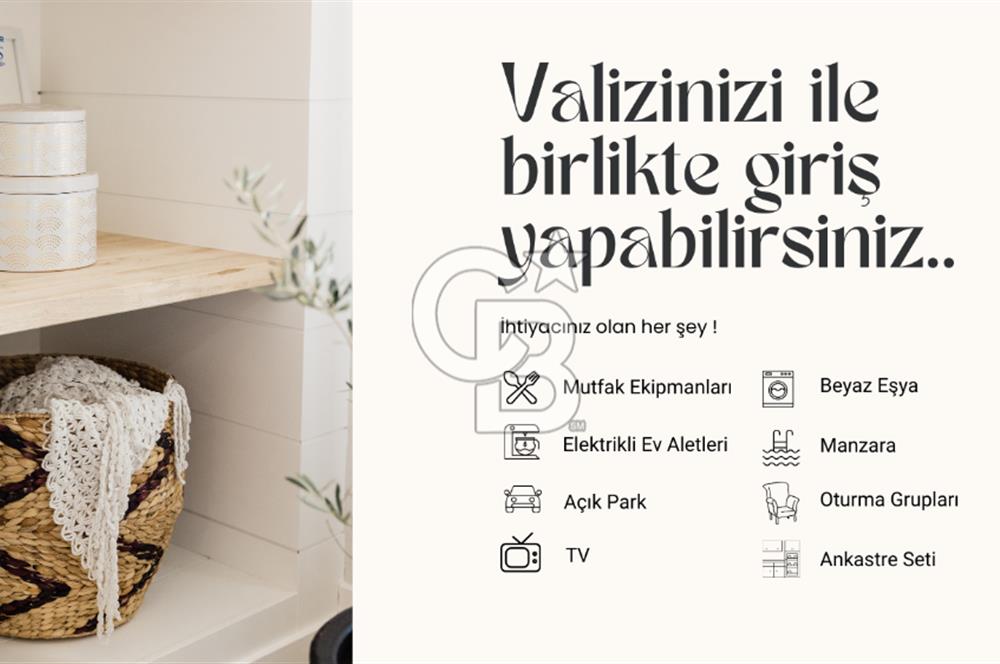 TORBA'DA DENİZ VE DOĞA MANZARALI EŞYALI DUBLEKS KİRALIK