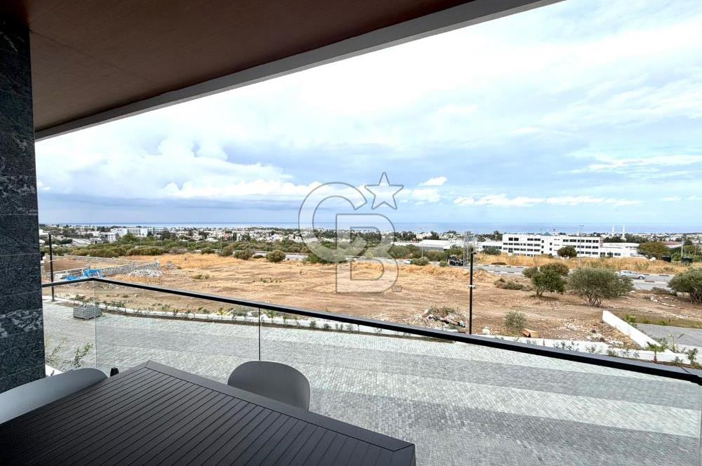 Girne Karaoğlanoğlu Havuzlu Sitede Full Eşyalı Deniz Manzaralı 1+1 Kiralık Daireler