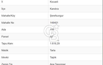 Kocaeli Kandıra'da 1619,29 m² Yatırıma Uygun Tarla