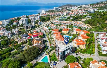 KUŞADASI MARİNA SATILIK 2+1 HAVUZLU DEV BALKONLU MÜSTAKİL TADINDA