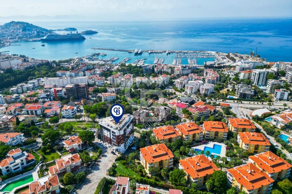 KUŞADASI MARİNA SATILIK 2+1 HAVUZLU DEV BALKONLU MÜSTAKİL TADINDA